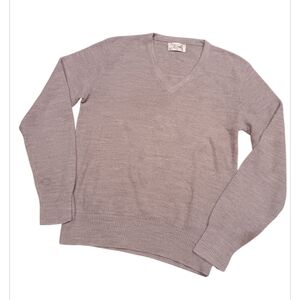 90s Dior Men's Light Gray V-Neck Sweater Sz M